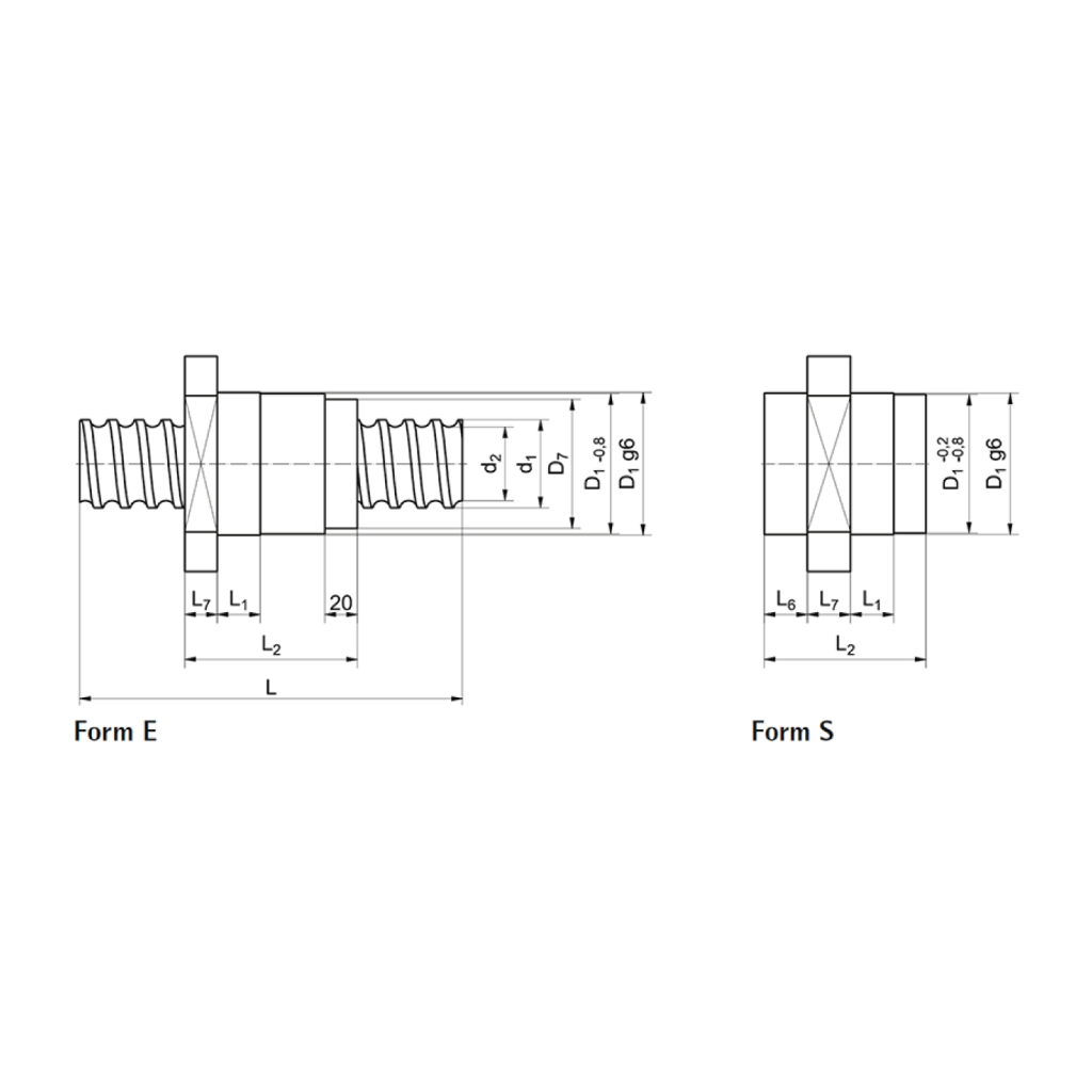 Ball screw with flange nut KGT-F | ZIMM