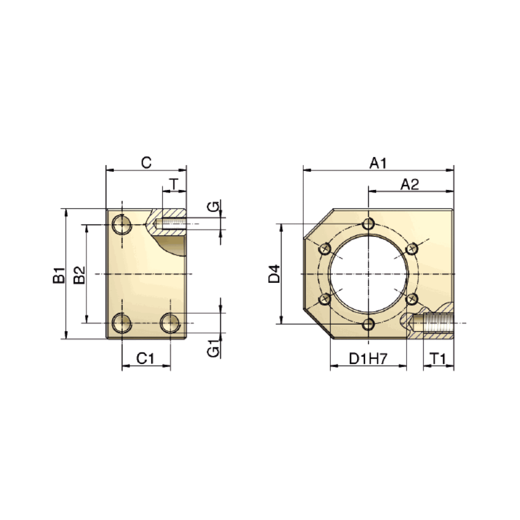 Driving flange TRMFL for flange nut FM | ZIMM