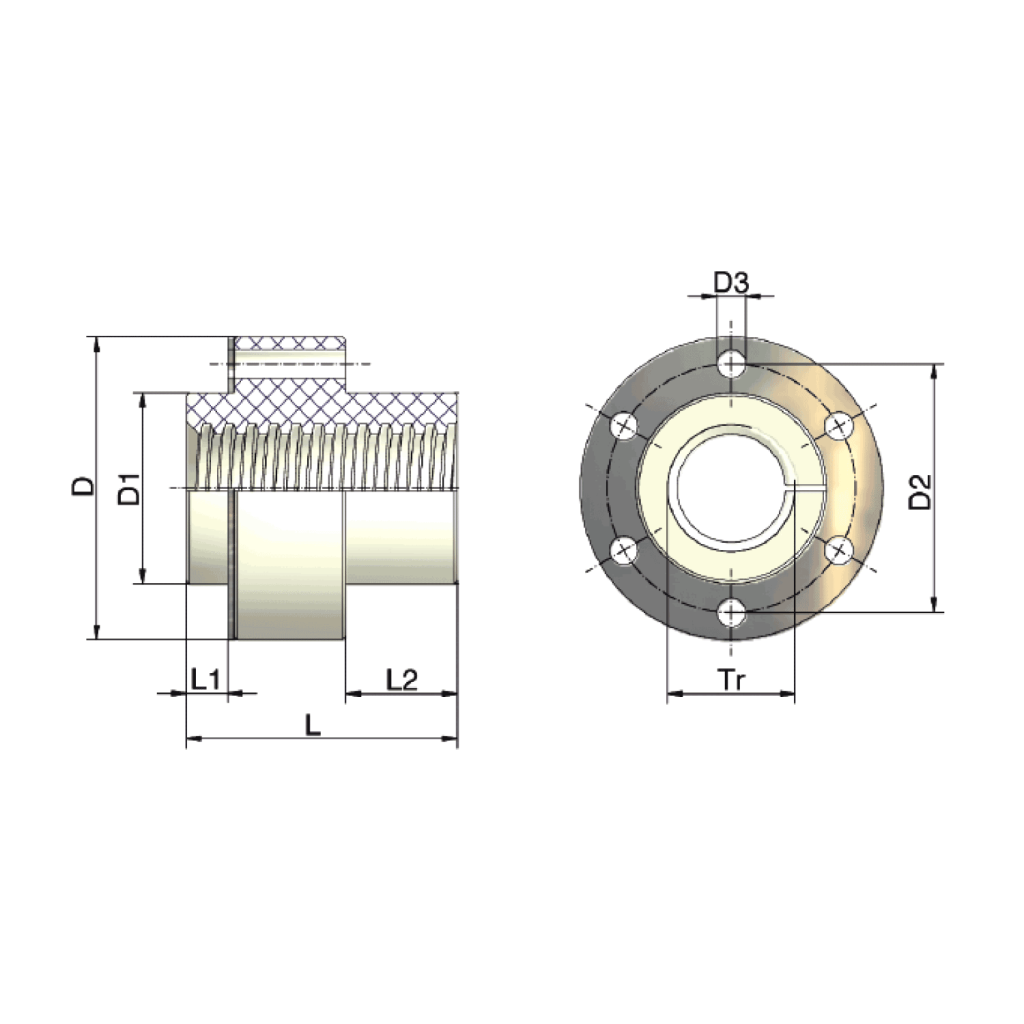 Greaseless nut FFDM | ZIMM
