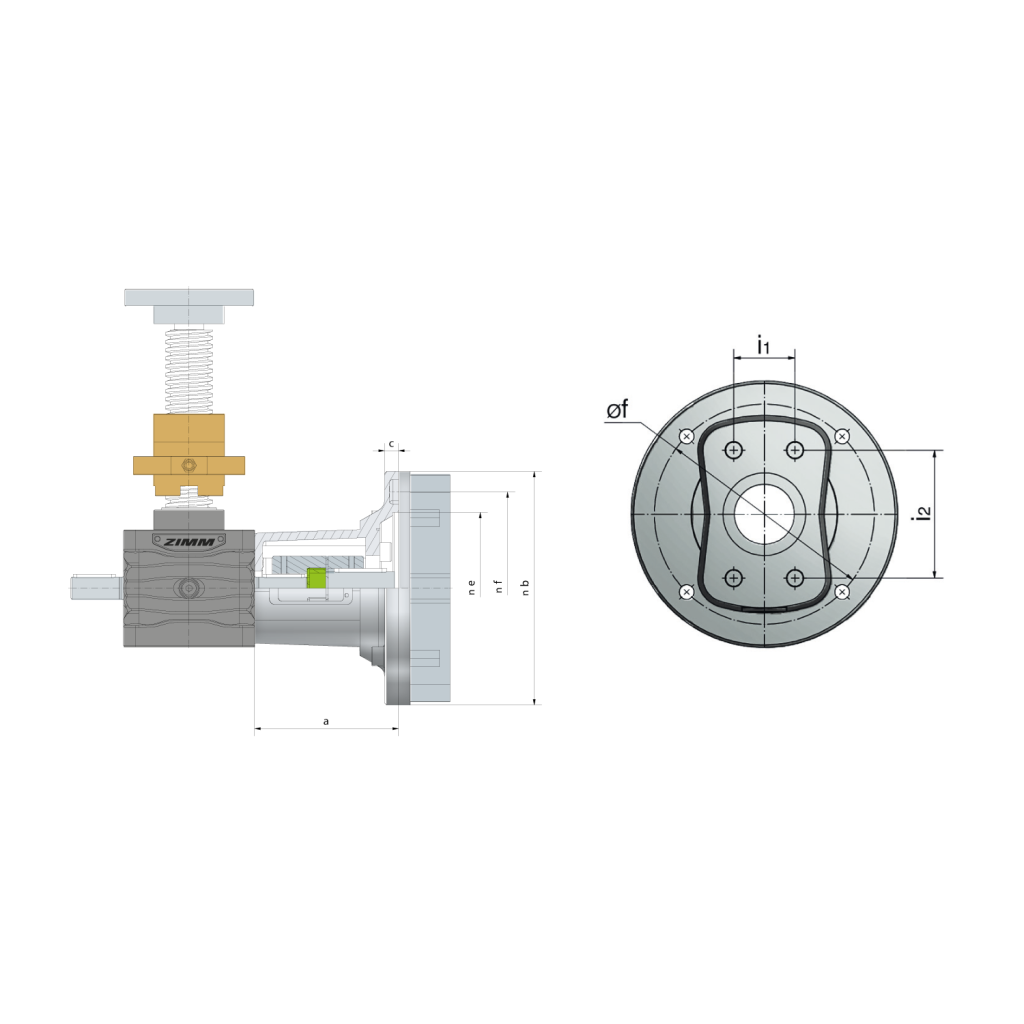 Motor flange 2,5 - 1000 kN | ZIMM