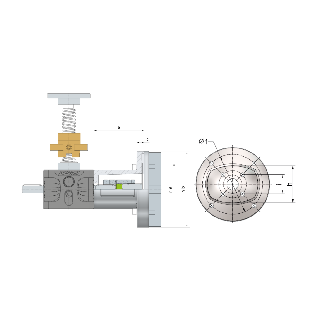 Motor flange 2,5 - 1000 kN | ZIMM