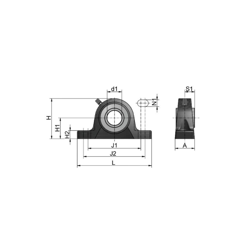 Pedestal bearing STL | ZIMM