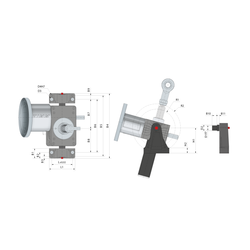 Pivot mount LB (5 - 25) | ZIMM