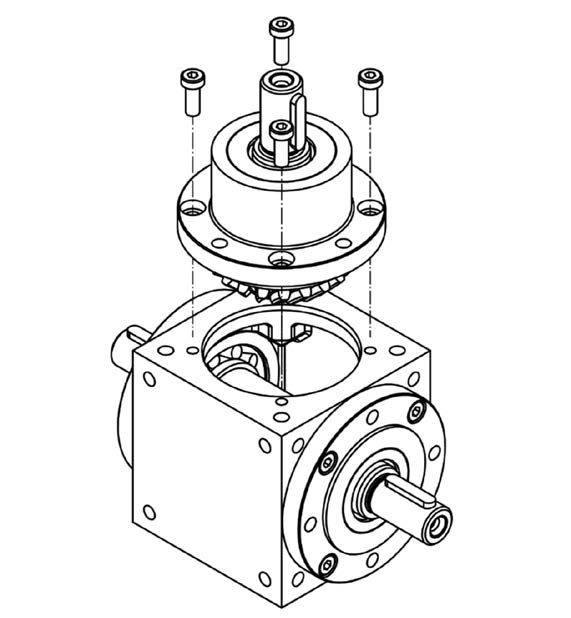 ZK Bevel gearboxes | Installation/removal bearing flange | ZIMM