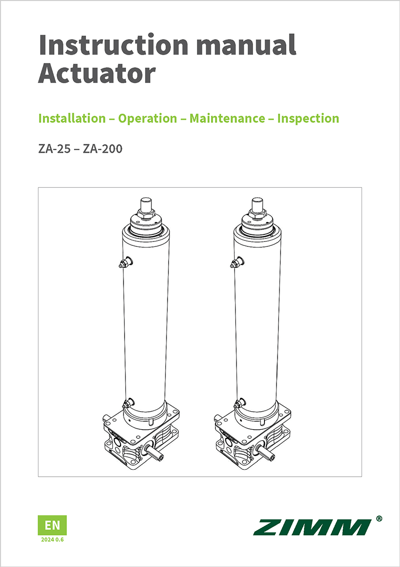 Instruction manual actuators | ZIMM