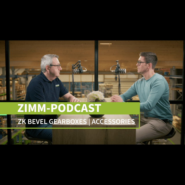 Which add-on parts from the ZIMM range are suitable for the ZK bevel gearbox? | ZIMM
